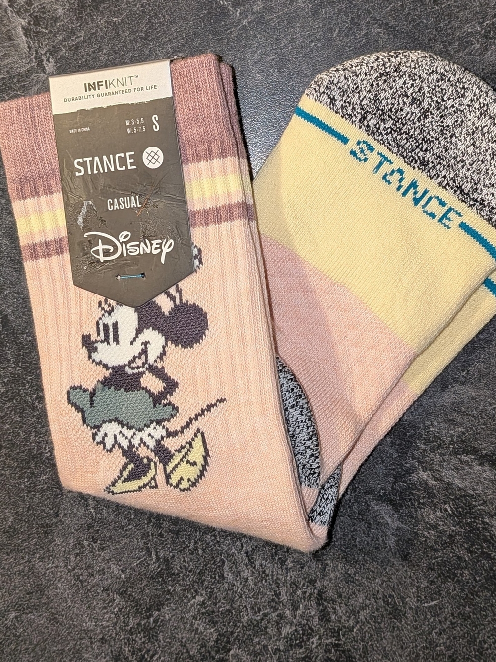 NWT Stance x Disney Vintage Minnie 2020 Combed Cotton Crew Socks (W's 5-7.5)